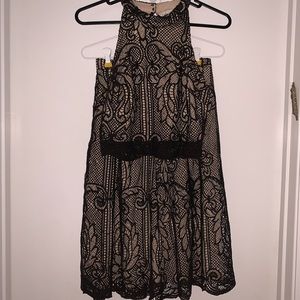 Black and Tan crop top tank and skirt